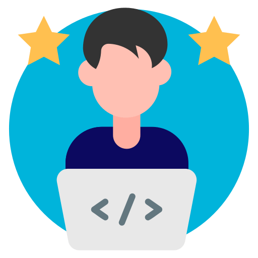 man coding